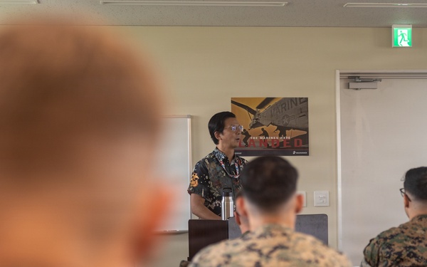 Consul General Ou speaks to Marines at staff NCO symposium
