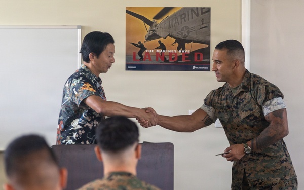 Consul General Ou speaks to Marines at staff NCO symposium