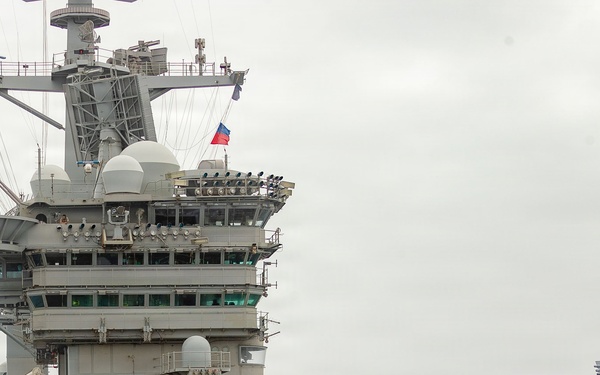 USS George Washington Conducts a Replenishment-At-Sea