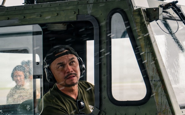 Joint service members load cargo for Nepal lifesaving operations