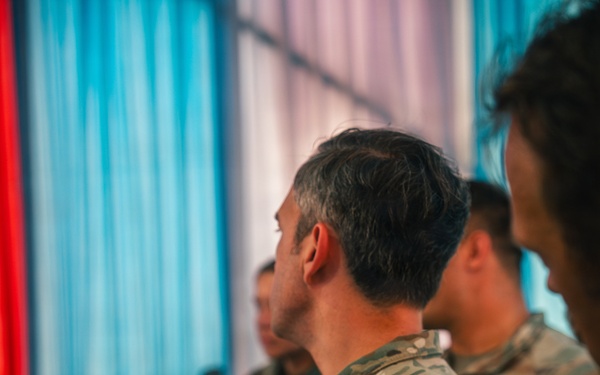 1st Special Force Group (Airborne) Green Berets coordinate an Upcoming Airborne Operation with 1st Battalion 501st Infantry Regiment, 2nd Brigade, 11th Airborne Division