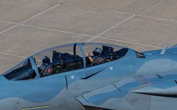 First Kadena-bound F-15EX departs Boeing facility for next milestone at Portland