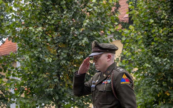 Leaders from 2nd Battalion, 37th Armored Regiment support Polish ceremonies in Orzysz