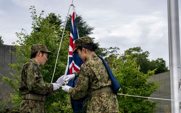 US, Japanese Forces Host Flag Raising Ceremony for Exercise YamaSakura 91
