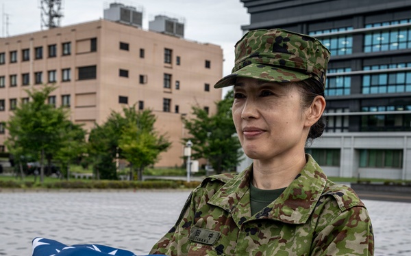 US, Japanese Forces Host Flag Raising Ceremony for Exercise YamaSakura 91