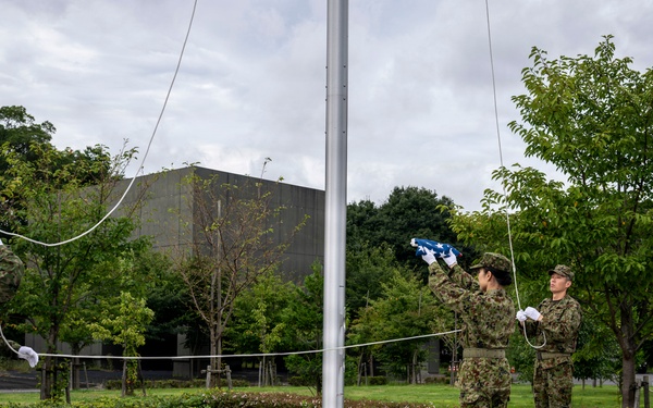 US, Japanese Forces Host Flag Raising Ceremony for Exercise YamaSakura 91