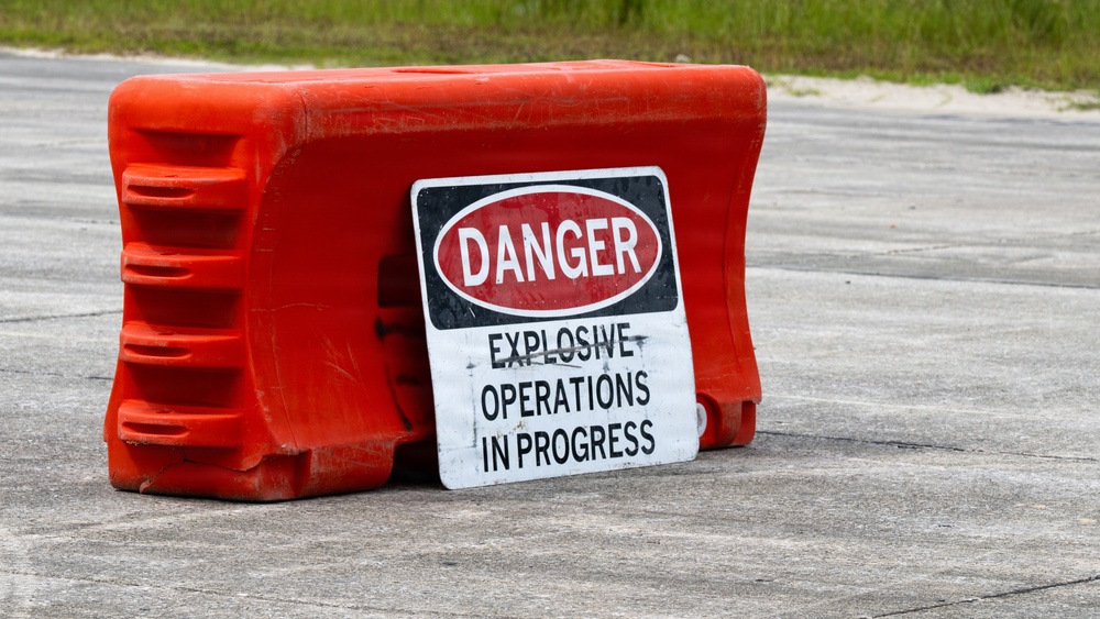801st RHTS EOD conducts controlled airfield detonation