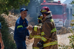 Mutual Aid in Action: NSA Souda Bay, Chania Fire Department Contain Brush Fire Near Installation