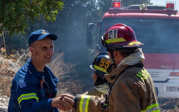 Mutual Aid in Action: NSA Souda Bay, Chania Fire Department Contain Brush Fire Near Installation