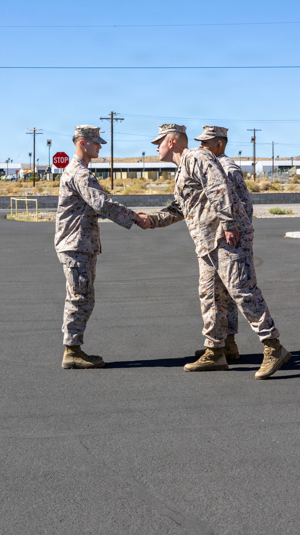 Promotion Ceremony for LCpl Spencer Estes aboard Marine Corps Logistics Base Barstow, California, September 1.
