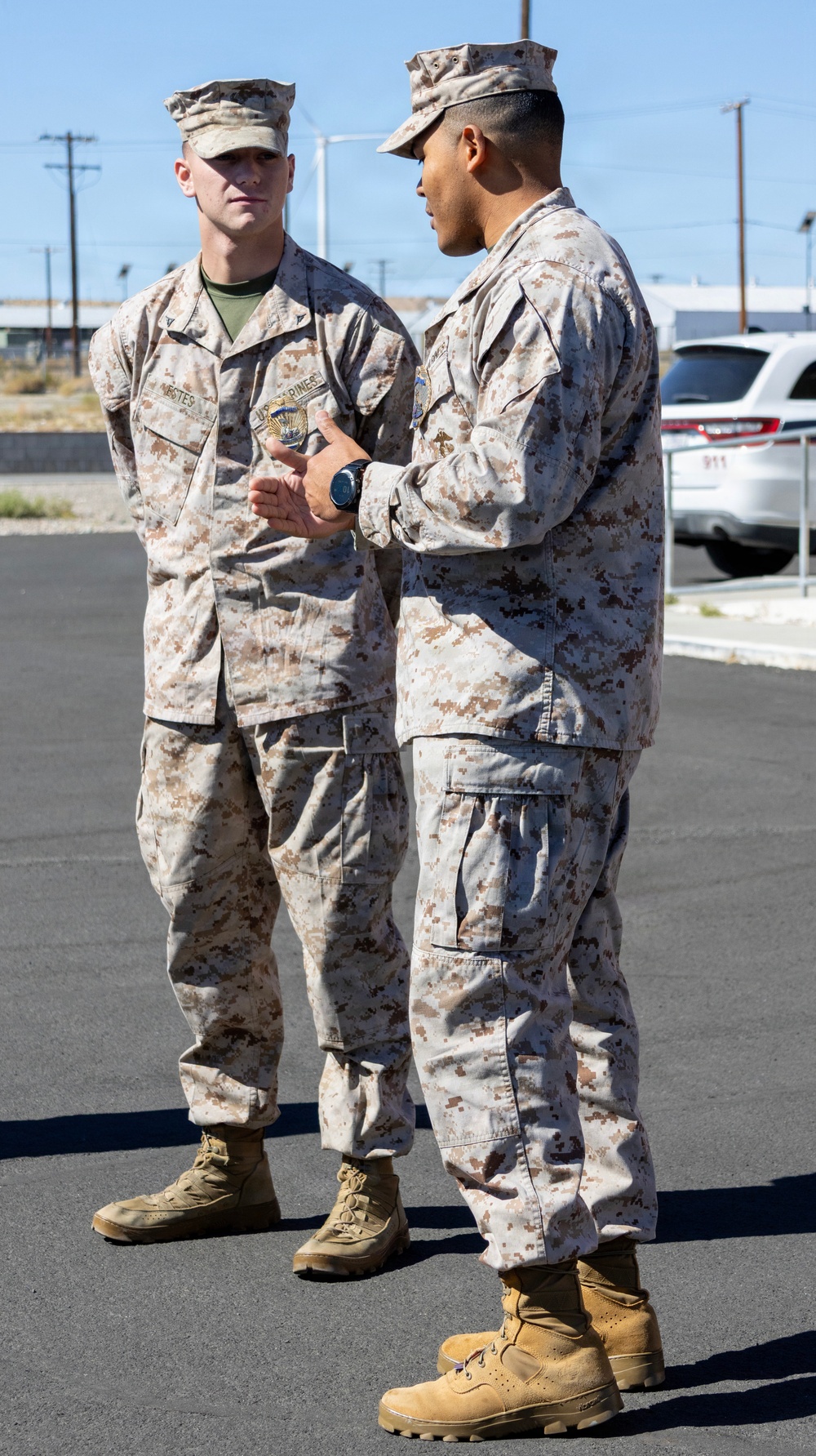 Promotion Ceremony for LCpl Spencer Estes aboard Marine Corps Logistics Base Barstow, California, September 1.