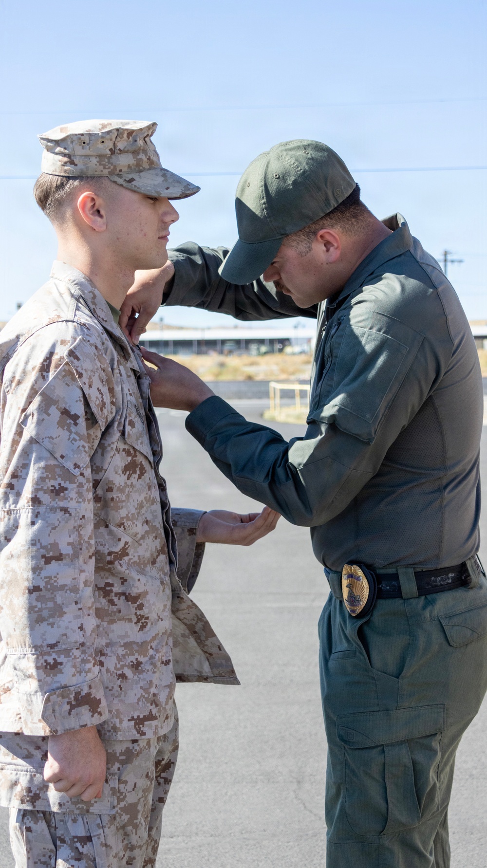 Promotion Ceremony for LCpl Spencer Estes aboard Marine Corps Logistics Base Barstow, California, September 1.