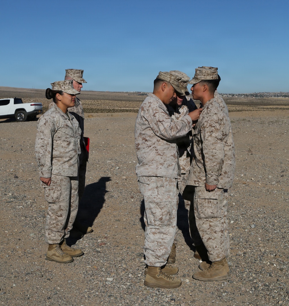 Meritorious Promotion Ceremony aboard Marine Corps Logistics Base (MCLB)  - Barstow, September 2.
