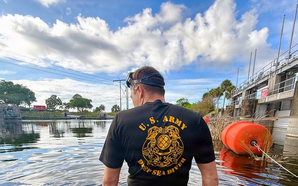 74th Army Dive Detachment team inspects USACE Everglades’ infrastructure