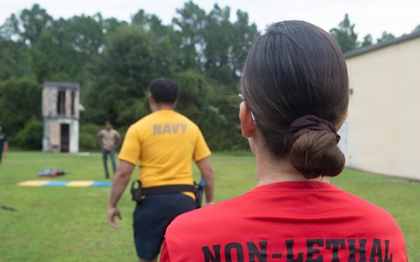 Sailors participate in oleoresin capsicum (OC) Course