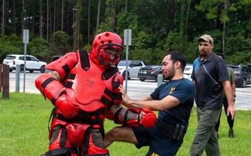 Sailors participate in oleoresin capsicum (OC) Course