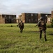 Marines rehearse Military Operations on Urbanized Terrain tactics during an airfield assault and seizure simulation at Marine Corps Outlying Landing Field, Camp Davis, NC, June 9, 2020. The simulation was a part of a Marine Corps Air-Ground Task Force exe