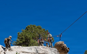 3rd Bn., 4th Marines practice platoon cliff assaults during MTX 4-26