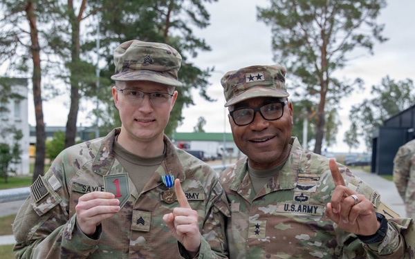 1st Infantry Division commanding general visits Soldiers in Lithuania
