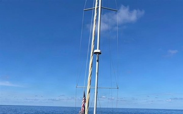 USCGC Vigorous tows disabled sailing vessel off the coast of South Carolina