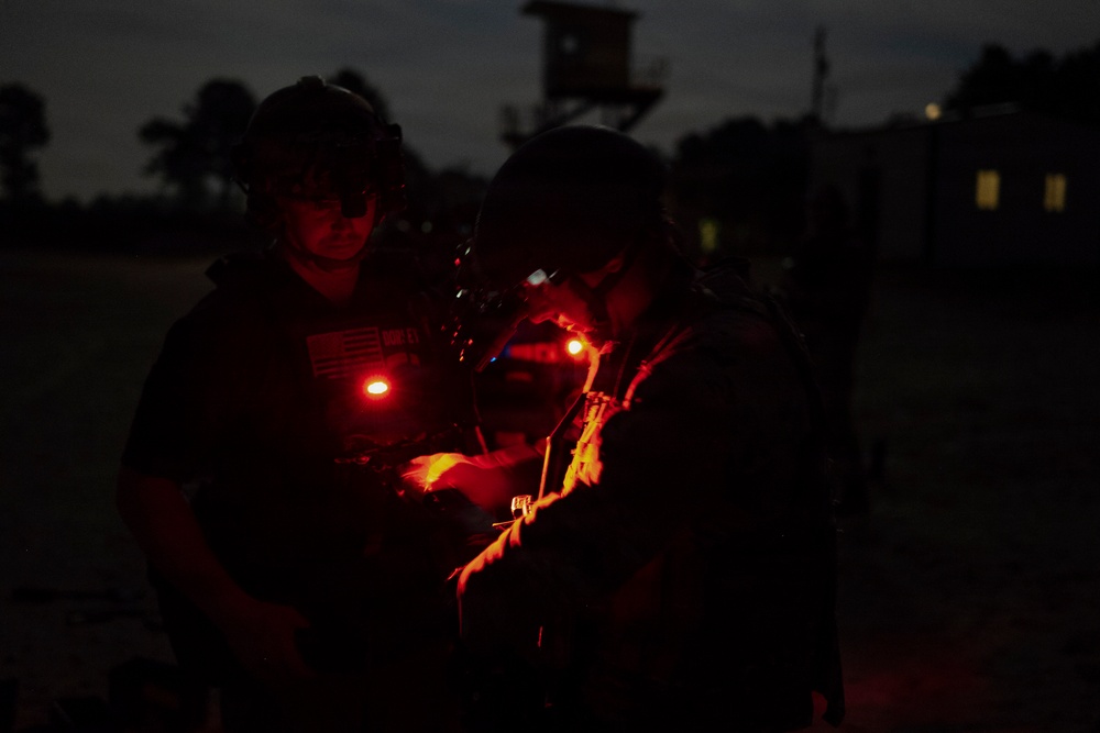 421st Combat Training Squadron Conducts Night Fire Training with Contingency Response Students