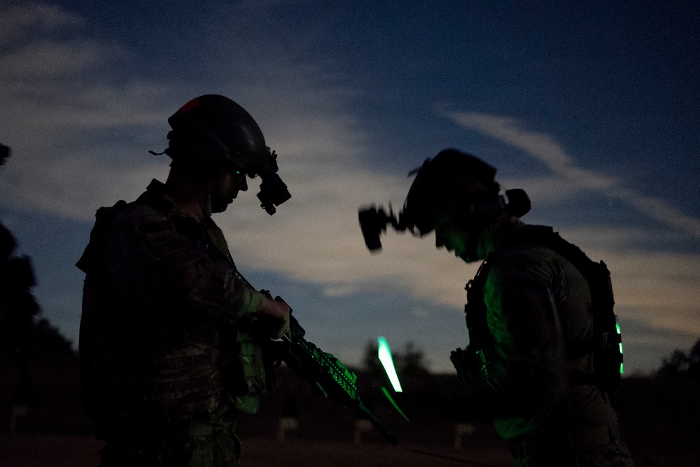421st Combat Training Squadron Conducts Night Fire Training with Contingency Response Students
