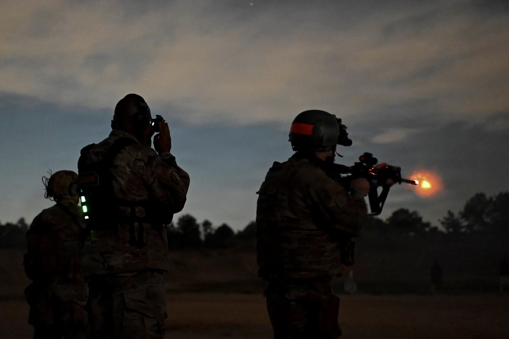421st Combat Training Squadron Conducts Night Fire Training with Contingency Response Students