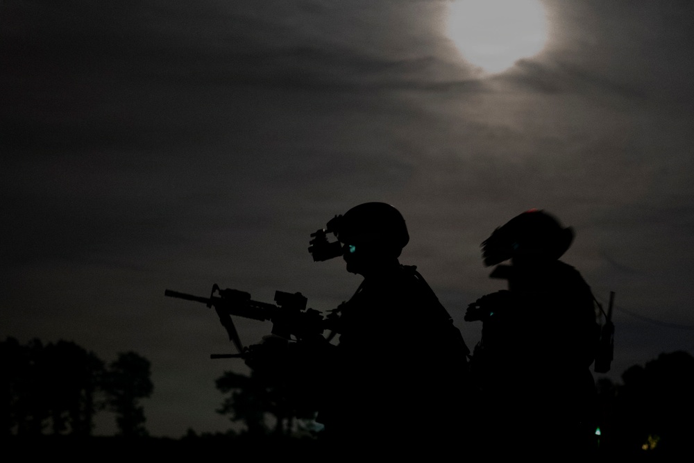 421st Combat Training Squadron Conducts Night Fire Training with Contingency Response Students