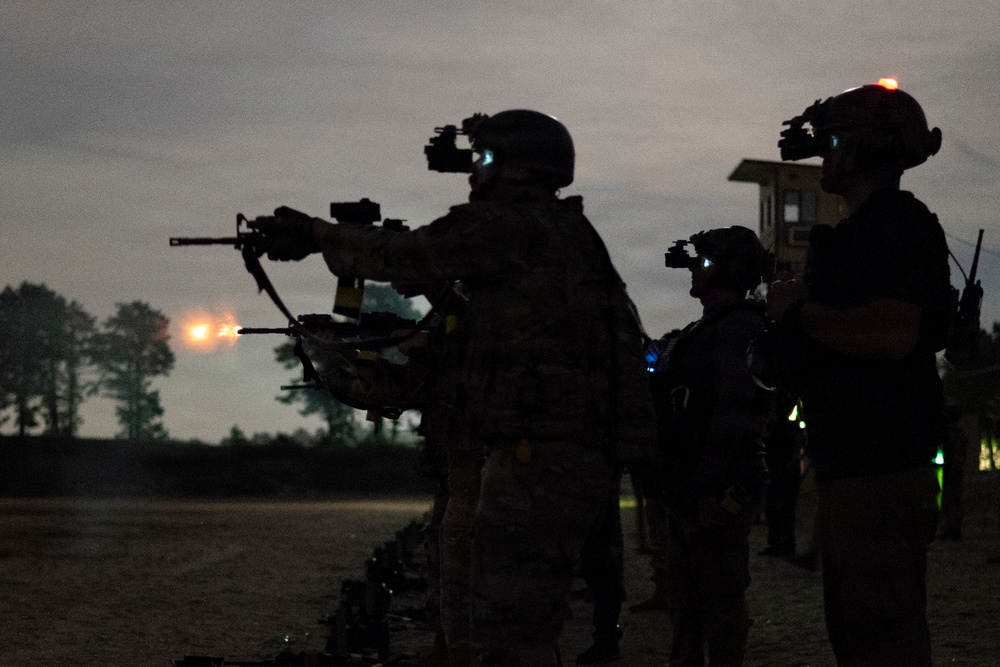 421st Combat Training Squadron Conducts Night Fire Training with Contingency Response Students