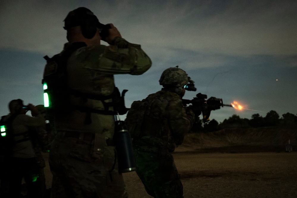 421st Combat Training Squadron Conducts Night Fire Training with Contingency Response Students