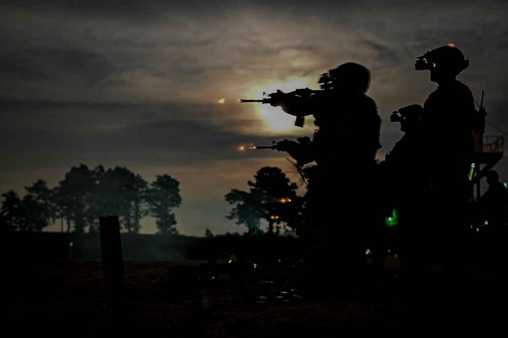 421st Combat Training Squadron Conducts Night Fire Training with Contingency Response Students