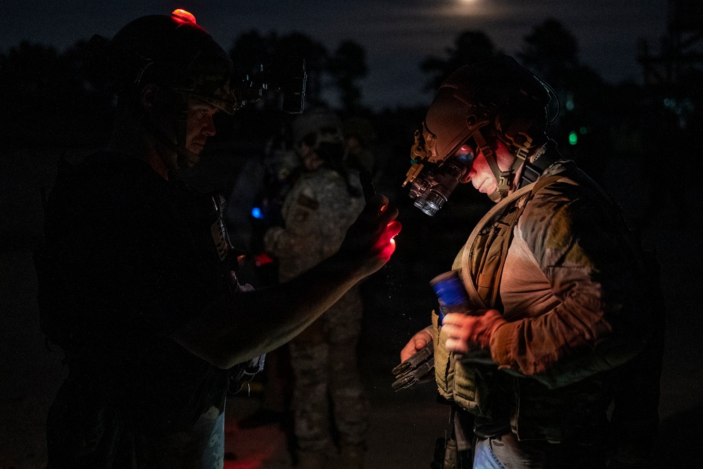 421st Combat Training Squadron Conducts Night Fire Training with Contingency Response Students