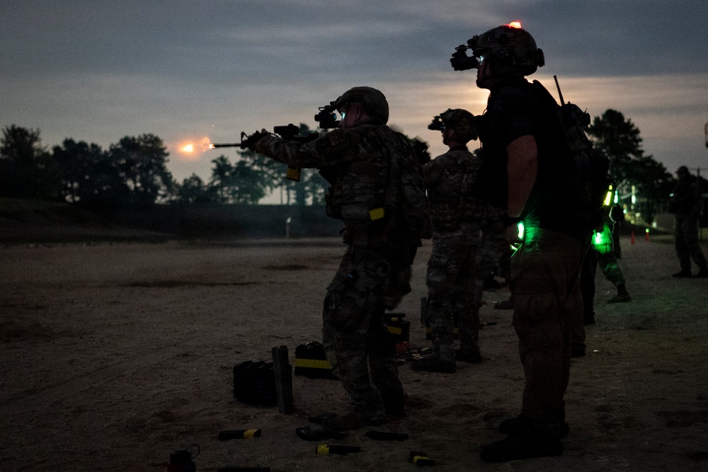 421st Combat Training Squadron Conducts Night Fire Training with Contingency Response Students