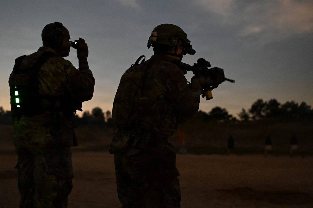 421st Combat Training Squadron Conducts Night Fire Training with Contingency Response Students