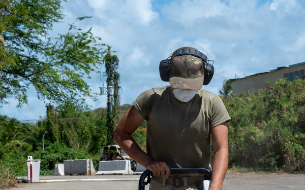 346th AEW command team repairs pavement during an immersion