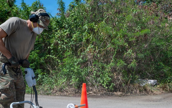 346th AEW command team repairs pavement during an immersion