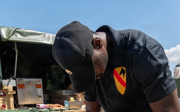 1st Cavalry Division conducts an assault kitchen cook off for Cav Week 105