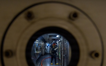 USS Theodore Roosevelt conducts damage control training.