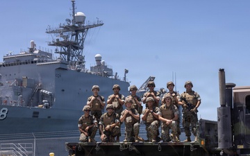U.S. Marines with 4th Light Armored Reconnaissance Battalion Conduct a Movement to Naval Base San Diego