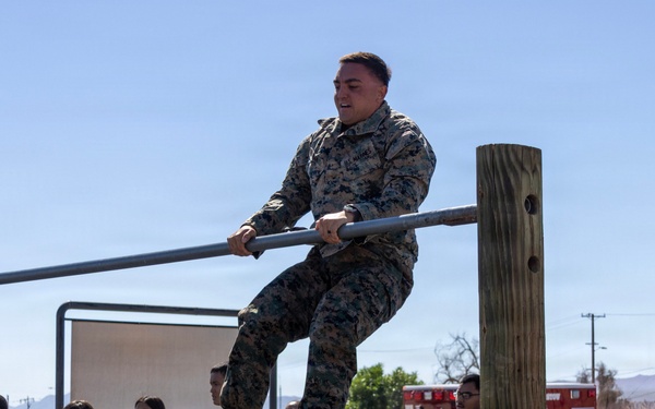 Marines Obstacle Course Physical Training aboard Marine Corps Logistics Base Barstow, California September 3.