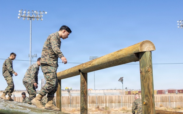 Marines Obstacle Course Physical Training aboard Marine Corps Logistics Base Barstow, California September 3.