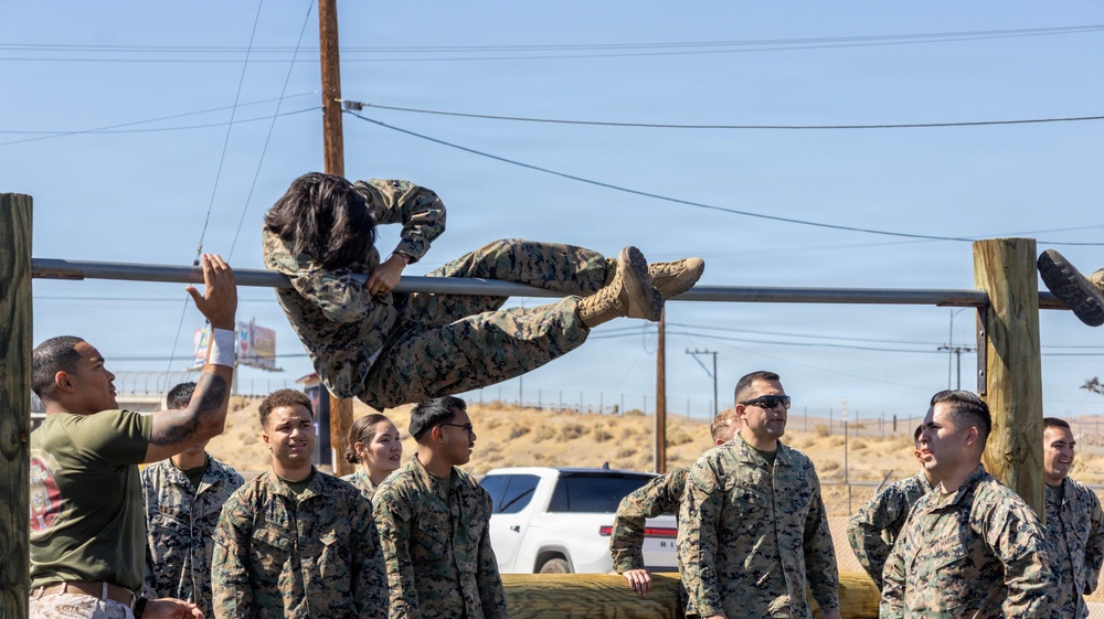 Marines Obstacle Course Physical Training aboard Marine Corps Logistics Base Barstow, California September 3.