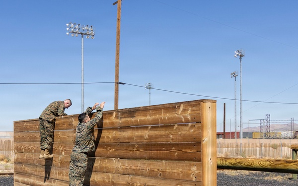 Marines Obstacle Course Physical Training aboard Marine Corps Logistics Base Barstow, California September 3.