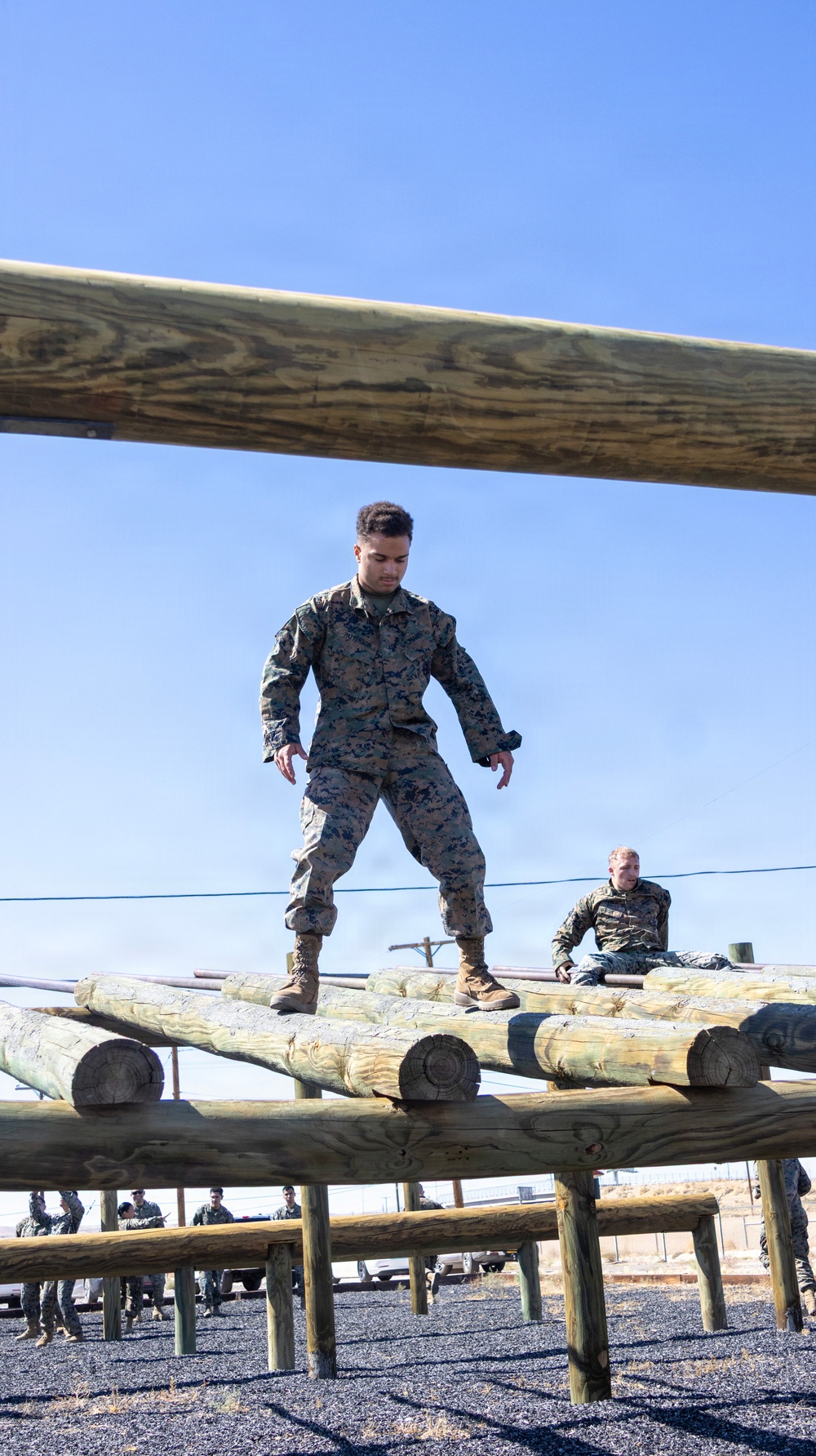 Marines Obstacle Course Physical Training aboard Marine Corps Logistics Base Barstow, California September 3.