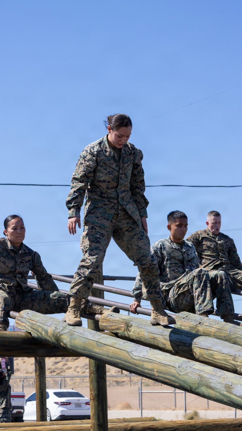 Marines Obstacle Course Physical Training aboard Marine Corps Logistics Base Barstow, California September 3.