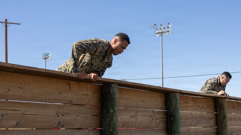 Marines Obstacle Course Physical Training aboard Marine Corps Logistics Base Barstow, California September 3.