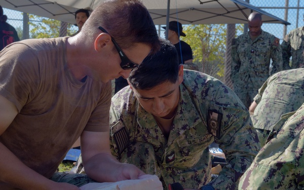 Sailors and Airmen Participate in TCCC at NMCSD