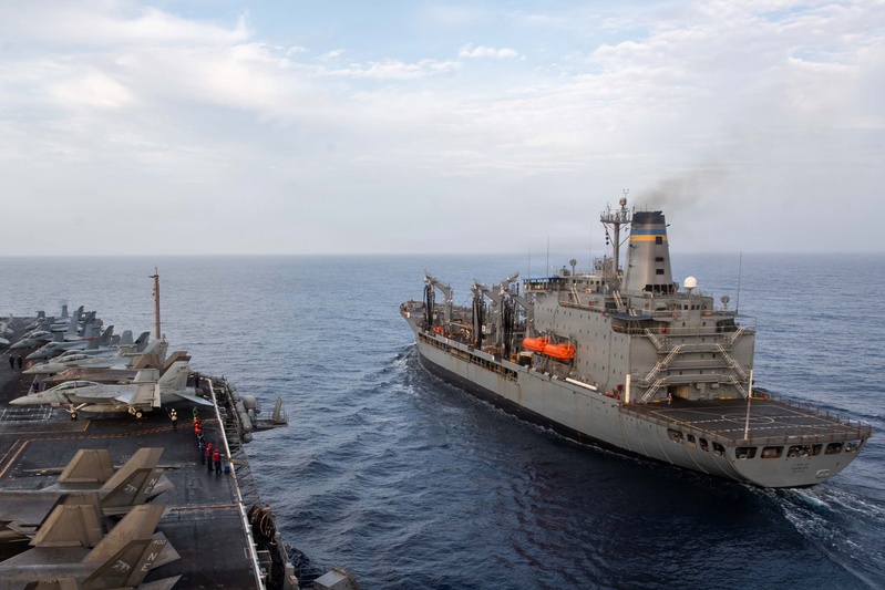 USS Carl Vinson (CVN 70) conducts replenishment-at-sea