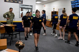 Future Sailors Practice Marching at NTAG Phoenix Delayed Entry Program Meeting