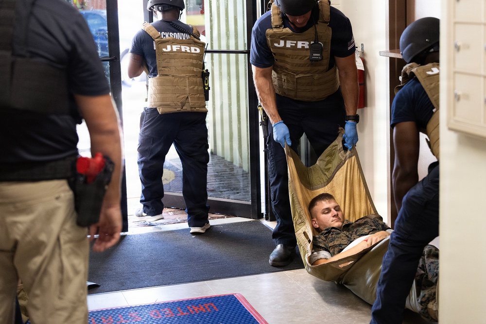 Simulated attack tests partnerships protecting Marine Corps logistics hub